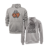 Personalized WBYB Fall 2023 Heather Grey Hoodie - Silver Team Paw Print Logo