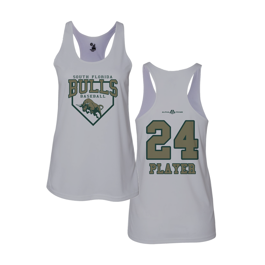 South Florida Bulls Women White Tank Top V3