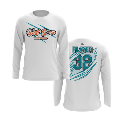 Personalized WBYB Long Sleeve Shirt - Teal Team Claw Mark Logo