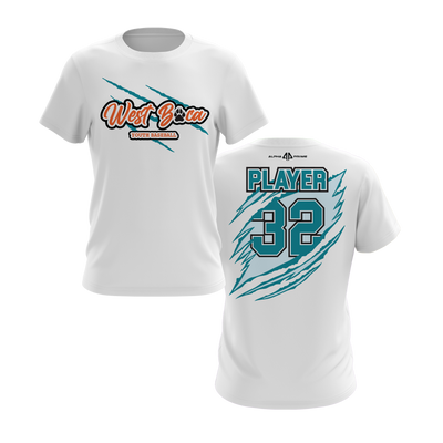 Personalized WBYB Fall 2023 Short Sleeve Shirt - Teal Team Claw Mark Logo