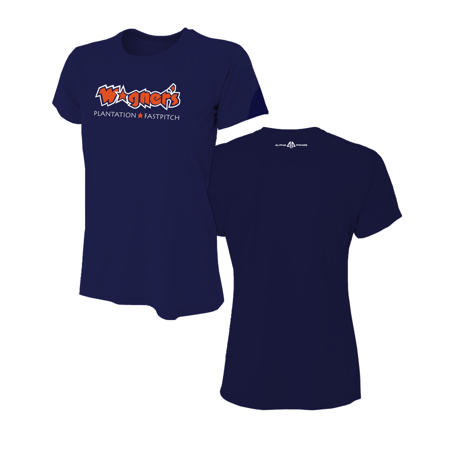 Wagner's Women's Short Sleeve Navy Shirt DTF