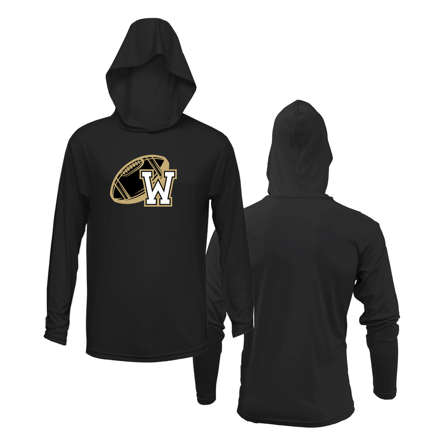 Wanaque Warriors Black Lightweight Hoodie DTF