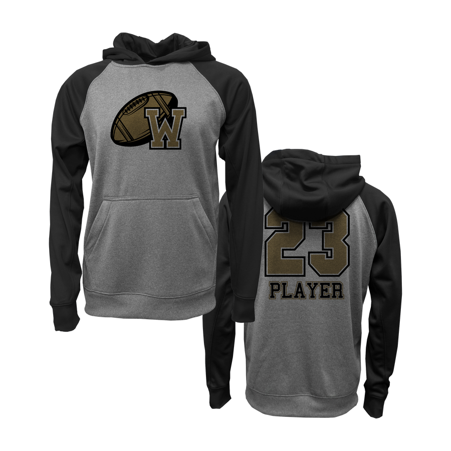 Wanaque Warriors Black & Grey Hoodie DTF