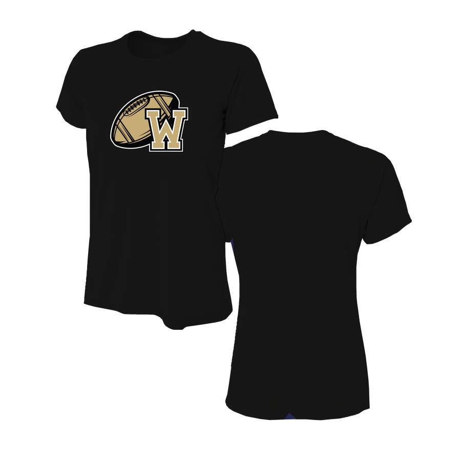 Wanaque Warriors Black Short Sleeve Women's Shirt DTF