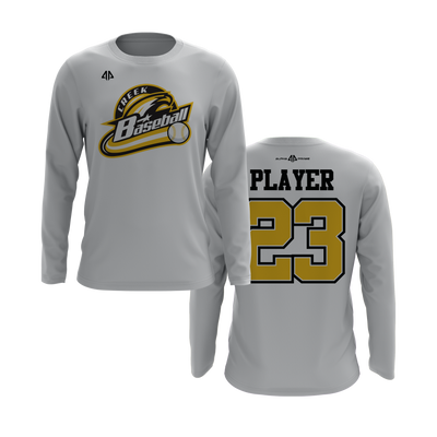 Personalized CCLL Creek Baseball Fall 2023 Long Sleeve Shirt - Gold Team