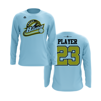 Personalized CCLL Creek Baseball Fall 2023 Long Sleeve Shirt - Gold Team