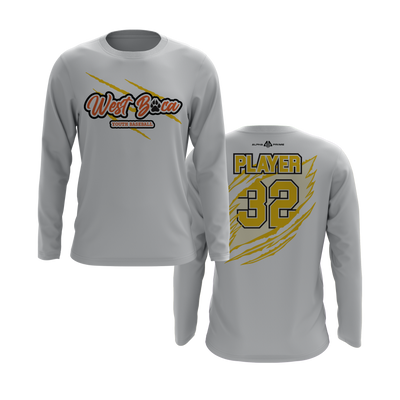 Personalized WBYB Long Sleeve Shirt - Yellow Team Claw Mark Logo