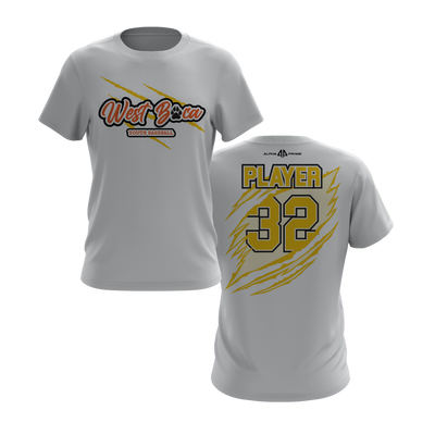Personalized WBYB Short Sleeve Shirt - Yellow Team Claw Mark Logo