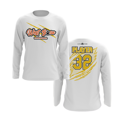 Personalized WBYB Long Sleeve Shirt - Yellow Team Claw Mark Logo