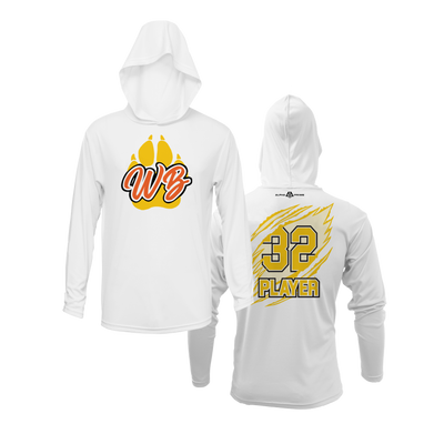 Personalized WBYB Fall 2023 Lightweight Hoodie - Yellow Team Paw Print Logo