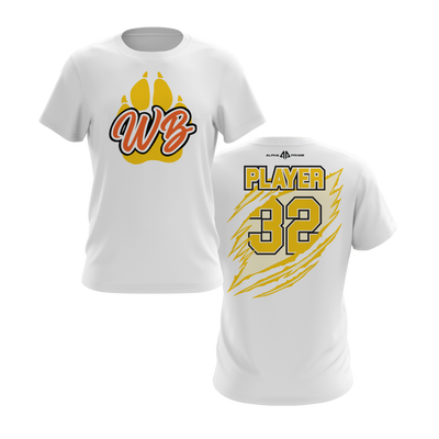 Personalized WBYB Fall 2023 Short Sleeve Shirt - Yellow Team Paw Print Logo