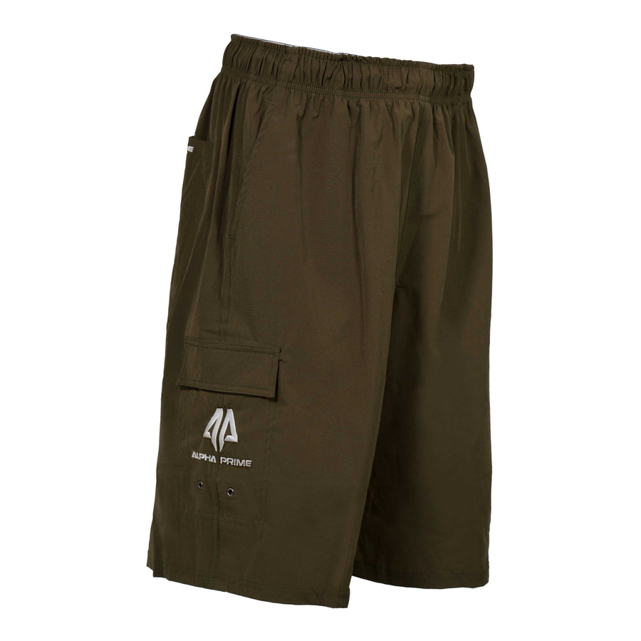 Alpha Prime Microfiber Shorts - Olive