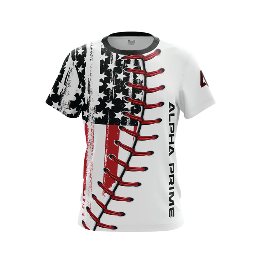 Alpha Prime Full Dye Jersey - Distressed Flag Baseball