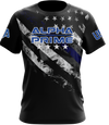 Alpha Prime Full Dye Jersey - Blue Line Smoke Flag
