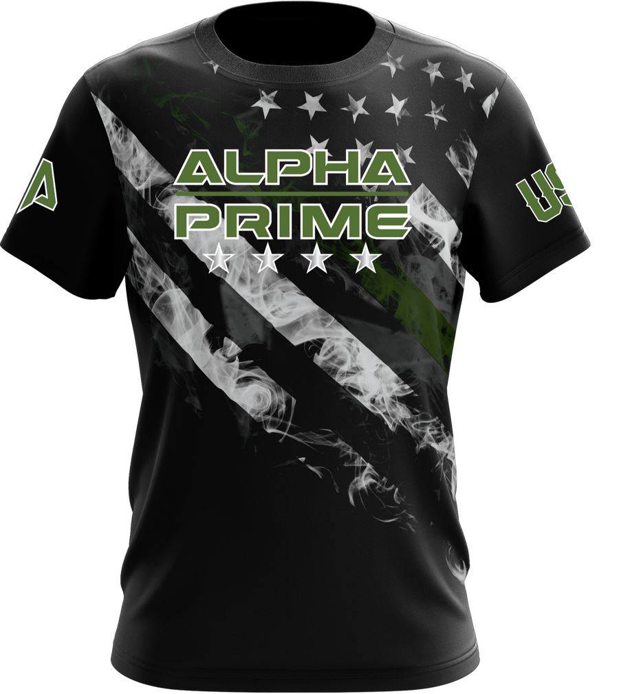 Alpha Prime Full Dye Jersey - Green Line Smoke Flag