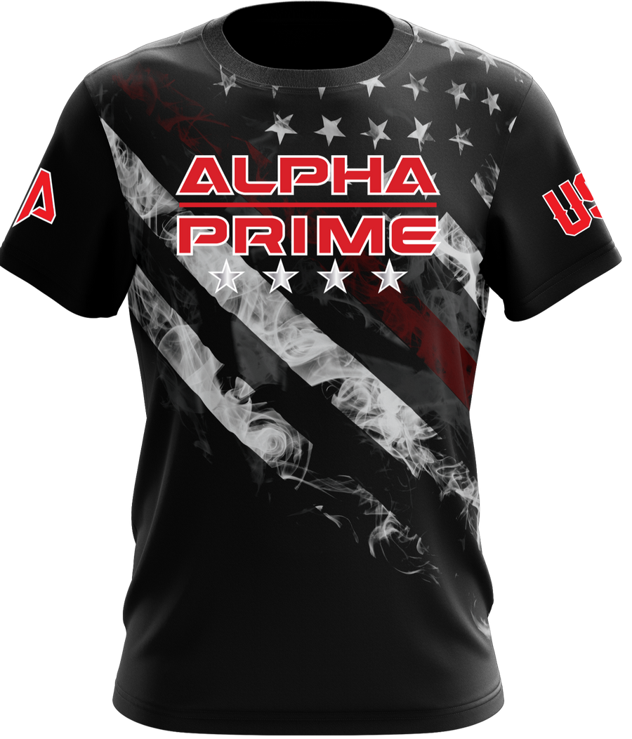 Alpha Prime Full Dye Jersey - Red Line Smoke Flag