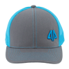 AP Retro Trucker Snapback Hat - Graphite/Neon Blue