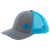 AP Retro Trucker Snapback Hat - Graphite/Neon Blue