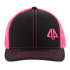 AP Retro Trucker Snapback Hat - Graphite/Pink