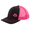 AP Retro Trucker Snapback Hat - Graphite/Pink