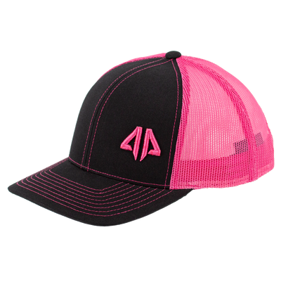 AP Retro Trucker Snapback Hat - Graphite/Pink