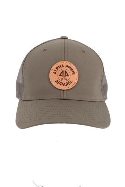 AP Circle Patch Snapback Hat - 112RCHCP-Olive/Olive