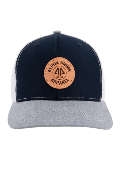 AP Circle Patch Snapback Hat - 112RCHCP-Navy/White/Grey