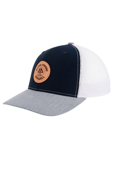 AP Circle Patch Snapback Hat - 112RCHCP-Navy/White/Grey