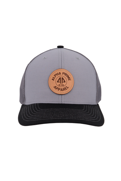AP Circle Patch Snapback Hat - 112RCHCP-Charcoal/Black