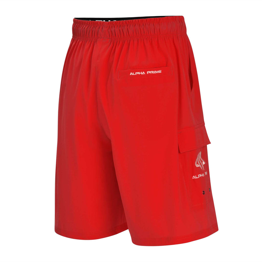 Alpha Prime Microfiber Shorts – Red