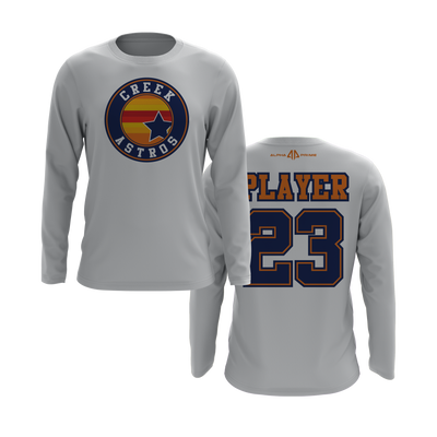 Personalized CCLL Astros Circle Logo Long Sleeve Shirt