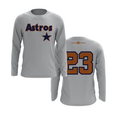 Personalized CCLL Astros Coach Pitch Logo Long Sleeve Shirt