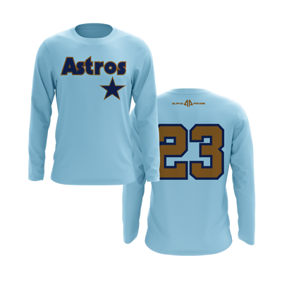 Personalized CCLL Astros Coach Pitch Logo Long Sleeve Shirt