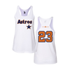 Personalized CCLL Astros Coach Pitch Logo Women's White Tank Top