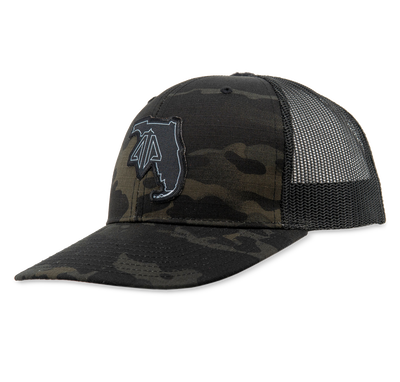 AP State Snapback-Florida-Black Camo