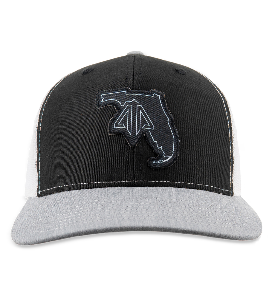 AP State Snapback-Florida-Black White & Grey