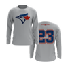 Personalized CCLL Blue Jays Coach Pitch Logo Long Sleeve Shirt