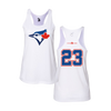 Personalized CCLL Blue Jays Coach Pitch Logo Women's White Tank Top