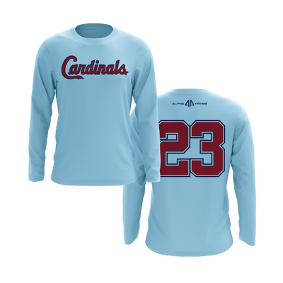 Personalized Cardinals Logo Long Sleeve Shirt
