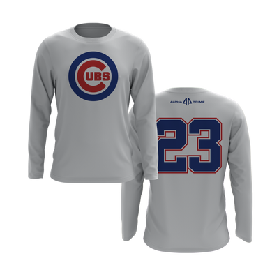 Personalized CCLL Cubs Coach Pitch Logo Long Sleeve Shirt
