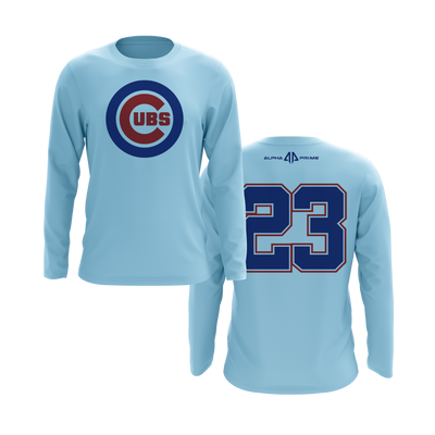 Personalized Cubs Logo Long Sleeve Shirt