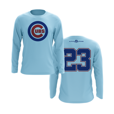Personalized CCLL Cubs Coach Pitch Logo Long Sleeve Shirt