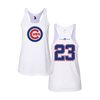 Personalized CCLL Cubs Coach Pitch Logo Women's White Tank Top