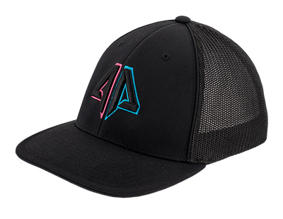 Alpha Prime Series 2 Fitted Hat - 101FPAC-Black/Pink/Cyan