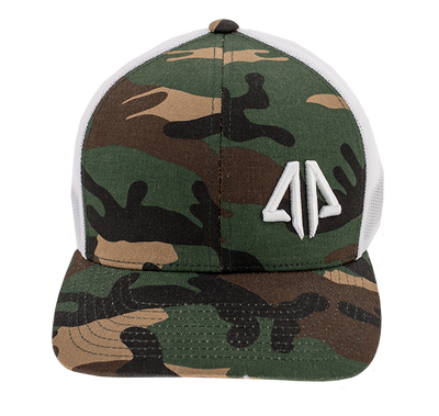 AP Classic Trucker Snapback Hat - 301SPAC-Camo/White