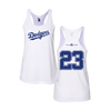 Personalized Dodgers White Women's Tank Top