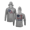Personalized SBA USA Logo Heather Grey Lightweight Hoodie