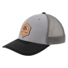 AP Patch Trucker Snapback Hat - 112RCHHX-Grey/Charcoal/Black