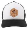 AP Patch Trucker Snapback Hat - 112RCHHX-White/Black