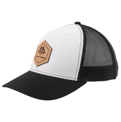 AP Patch Trucker Snapback Hat - 112RCHHX-White/Black